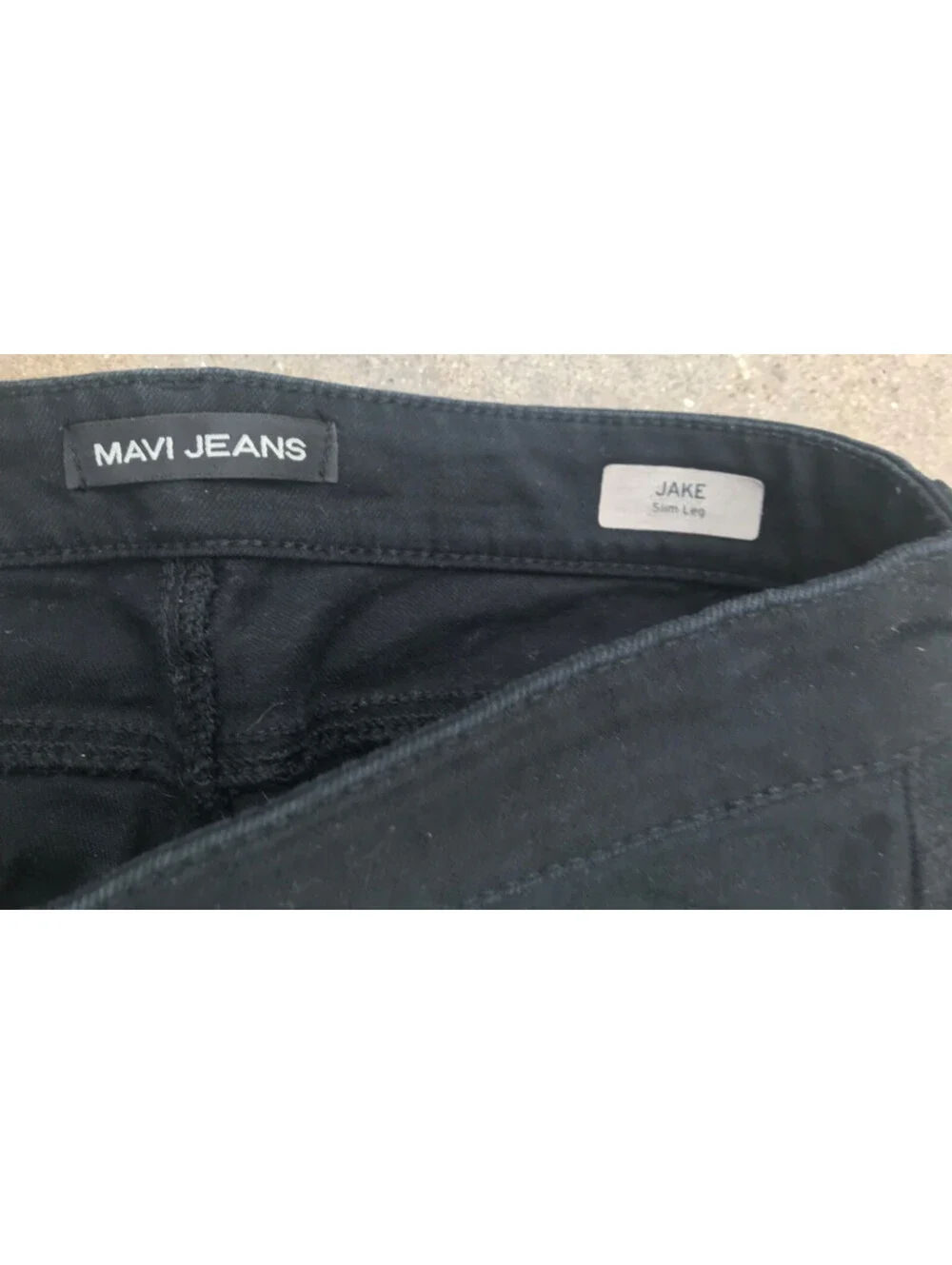 Mavi Jeans Mens 31x30 Black Jake Slim Straight Premium Dark Wash Stretch Denim